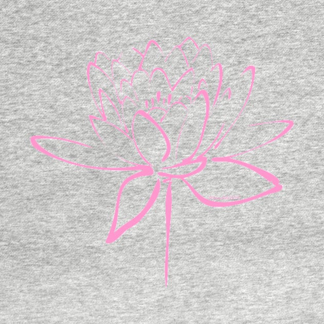 Pink Calligraphy Lotus by MakanaheleCreations